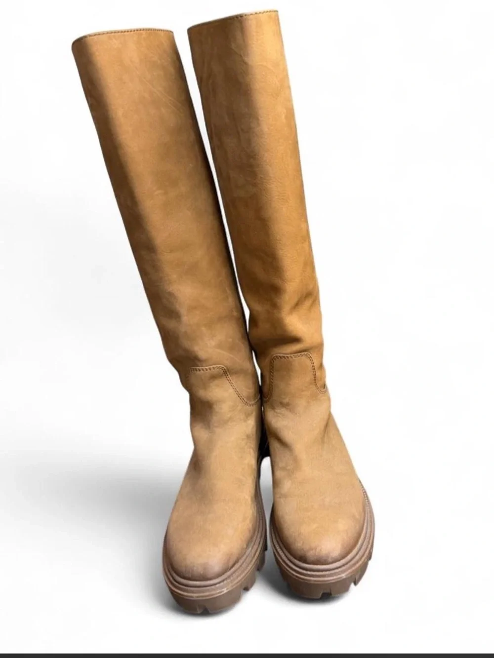 rag & bone Tall Platform Over-the-Knee Boots in Tan
